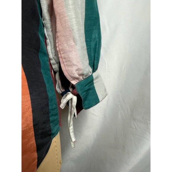 Apiece Apart Striped Linen Silk Blouse - Picture 5 of 6